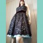 NWT Retro Glam Aqua Beaded Black Lace Overlay Pinup Prom Party Babydoll Mini Dress SZ 6