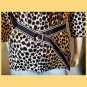 Vintage 80s Black & White Stripes Fabric Adjustable Cinch Belt