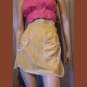 Vintage 70s Sunshine Yellow Lace Trim Cotton Half Apron