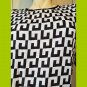 Retro MOD Black & White Funky Abstract OP-ART Print Mini Dress Shirtdress Size S