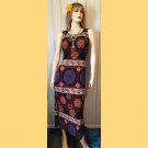 Vintage 90s Boho Abstract Floral Print Summer Maxi Dress Size M Vintage 90s Boho Abstract Floral Print Summer Maxi Dress Size M