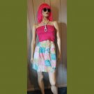 Vintage 90s Lilly Pulitzer Colorblock Novelty Print Tropical Ocean Theme Mini Skirt Size 8