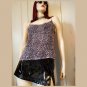 Vintage 90s Chiffon Leopard Print Sexy Bettie Page style Camisole Top Size S