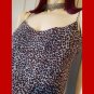 Vintage 90s Chiffon Leopard Print Sexy Bettie Page style Camisole Top Size S