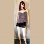 Vintage 90s Chiffon Leopard Print Sexy Bettie Page style Camisole Top Size S