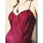 Vintage 70s Barbizon Sexy Satin Deep Red Camisole Top SZ S