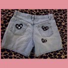 Vintage 90s Revamped Blue Denim Jean Shorts ooak Sz 5
