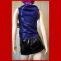 Vintage Y2K Sparkly Blue Sequin DISCO Glam Party Top NWT M JRS