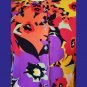 Retro MOD NEON Flower Power Button down Cardigan Sweater Top