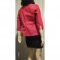 Vintage 90s EXPRESS Stretch RED Denim Blazer Jacket Size 11/12