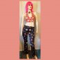 Vintage 90s does 60s Low Rise Flower Power Polyester Hip Hugger Pants SZ S/XS