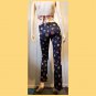 Vintage 90s does 60s Low Rise Flower Power Polyester Hip Hugger Pants SZ S/XS