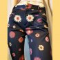 Vintage 90s does 60s Low Rise Flower Power Polyester Hip Hugger Pants SZ S/XS