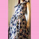 Vintage 80s Does 50s ALL THAT JAZZ Floral Print Circle Skirt Swing Kitten Party Dress Sz S 9/10 Vintage 80s Does 50s ALL THAT JAZZ Floral Print Circle Skirt Swing Kitten Party Dress Sz S 9/10