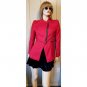 RETRO 80s Bright Red Zippered Blazer Jacket NWT Size S