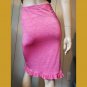 VTG Buffalo David Bitton High Waisted Pink Ruffle Bodycon Pencil Skirt S/M