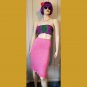 VTG Buffalo David Bitton High Waisted Pink Ruffle Bodycon Pencil Skirt S/M