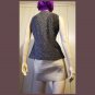 Vintage 70s MOD Disco Glam Silver Metallic Shimmery Glitter Lurex Shell Top M