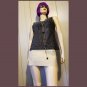Vintage 70s MOD Disco Glam Silver Metallic Shimmery Glitter Lurex Shell Top M