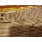 70s NERD BOY GEEKY Plaid Polyester Mens Dress Pants 36 MINT NOS