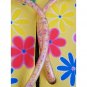 Vintage 90s does 70s Retro Flower-Power Beaded Platform Flip Flops Summer Shoes NWT NOS Size M 7/8