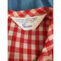 Vintage 60s Rockabilly Pinup Doll Red Gingham Print Romper Skort Sz L