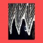 Ultimate GLITZY GLAM Vintage Silver Sequin FLAME Hem Beaded Silk DISCO PARTY Top S/M 70s 80s