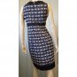 MOD Retro Cutie Black & White Funky Abstract Print Mini Shift Dress Dressbarn SZ 10