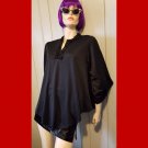 Vintage 70s GOTH GLAM Black Sequin Angel sleeve Party Top S/M Vintage 70s GOTH GLAM Black Sequin Angel sleeve Party Top S/M