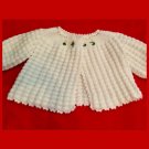 Vintage 70s Crocheted Nubby Knit Baby Girl’s Infant Sweater