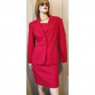 Vintage 90s Retro Red Pinup Pencil Dress & Blazer Jacket 2-Piece Outfit NWOT Size 12