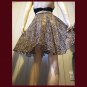 Vintage 80s Sheer Chiffon Leopard Print Circle Skirt Mini Skirt S/XS