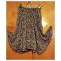 Vintage 80s Sheer Chiffon Leopard Print Circle Skirt Mini Skirt S/XS