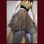 Vintage 80s Sheer Chiffon Leopard Print Circle Skirt Mini Skirt S/XS