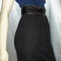 HE LOVES ME HE LOVES ME NOT 80s High Waisted Black Floral Pencil Skirt S