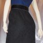 HE LOVES ME HE LOVES ME NOT 80s High Waisted Black Floral Pencil Skirt S