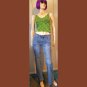 VTG 90s BOHO Glam Beaded & DIY patches Low Rise Boot Cut Jeans S/XS
