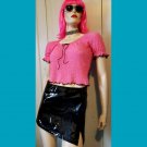 Vintage 90s Hot Pink Smocked Puffy Sleeve Babydoll Crop Top MOD LOLITA M. Vintage 90s Hot Pink Smocked Puffy Sleeve Babydoll Crop Top MOD LOLITA M.