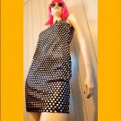 Vintage 90s MOD Gold Paillettes Sparkly Bodycon Mini Dress S. Vintage 90s MOD Gold Paillettes Sparkly Bodycon Mini Dress S.