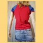 Vintage 70s Funky Colorblock Terrycloth Shirt Size M