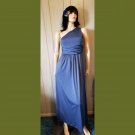 Vintage 70s Steel Blue Grecian Goddess Maxi Dress S. Vintage 70s Steel Blue Grecian Goddess Maxi Dress S.