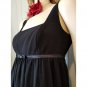 Retro Goth Gal Sheer Black Chiffon Overlay Babydoll Party Mini Dress SZ 10