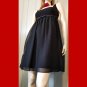 Retro Goth Gal Sheer Black Chiffon Overlay Babydoll Party Mini Dress SZ 10