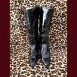 TRASHED DESTROYED VTG 80s CHILIS Rockabilly Punk Cowgirl Black PVC Cowboy Boots Sz 8