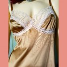 Vintage 60s Vassarette Caramel Colored Nylon Silky Full Slip Sz 36 Vintage 60s Vassarette Caramel Colored Nylon Silky Full Slip Sz 36