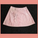Vintage 90s PUNK Grunge Glam PINK PVC Trashed Destroyed Skater Mini Skirt goth glam Size 6/S