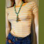 Vintage Y2K Rue 21 Retro Boho Striped Orange Knit Top S JRS