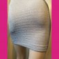 Vintage 80s Disco Diva Silver Metallic Glitter Sexy Body-con Lurex Mini Dress