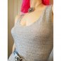 Vintage 80s Disco Diva Silver Metallic Glitter Sexy Body-con Lurex Mini Dress
