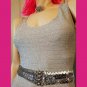 Vintage 80s Disco Diva Silver Metallic Glitter Sexy Body-con Lurex Mini Dress